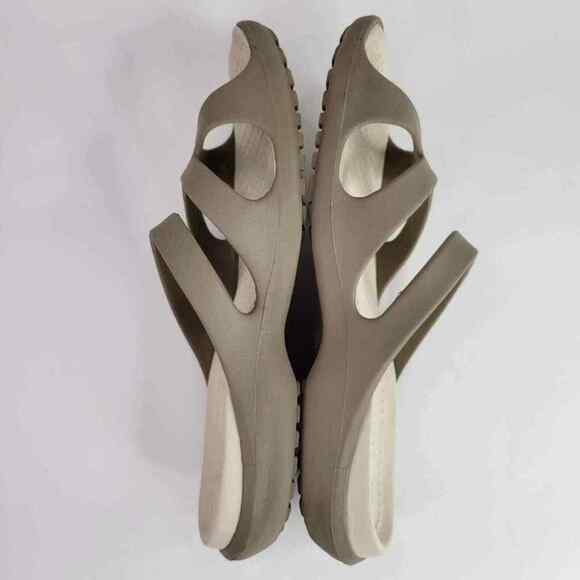 Crocs Patricia Wedge Slide Sandal Womens Size 10 Beige Brown Tan - Picture 4 of 8